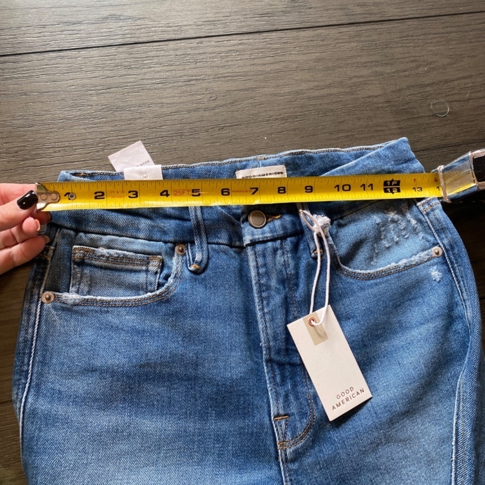 New! Good American Good Curve Straight Jean in Indigo nwt 33906 - Picture 11 of 16